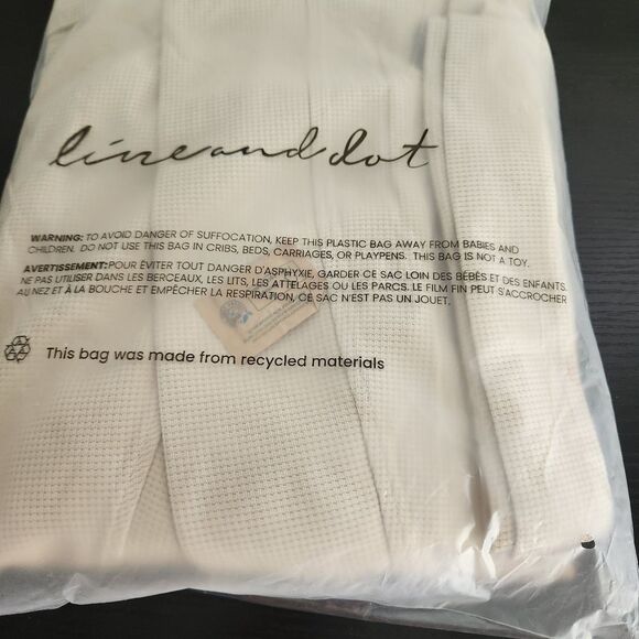 Line and Dot Waffle Knit Robe Tie Waist Pockets Tan Size Plus - Fits 18-22 - Picture 5 of 5